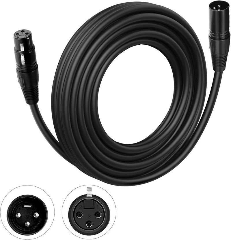 Czgor DMX Cable 25 ft, Flexible 3 Pin Signal XLR Male to Female DMX Cable Wire, Suitable for Stage Lighting Signal DMX512 Connection Stage Light Cables for Stage Lighting Input & Output - Image 1